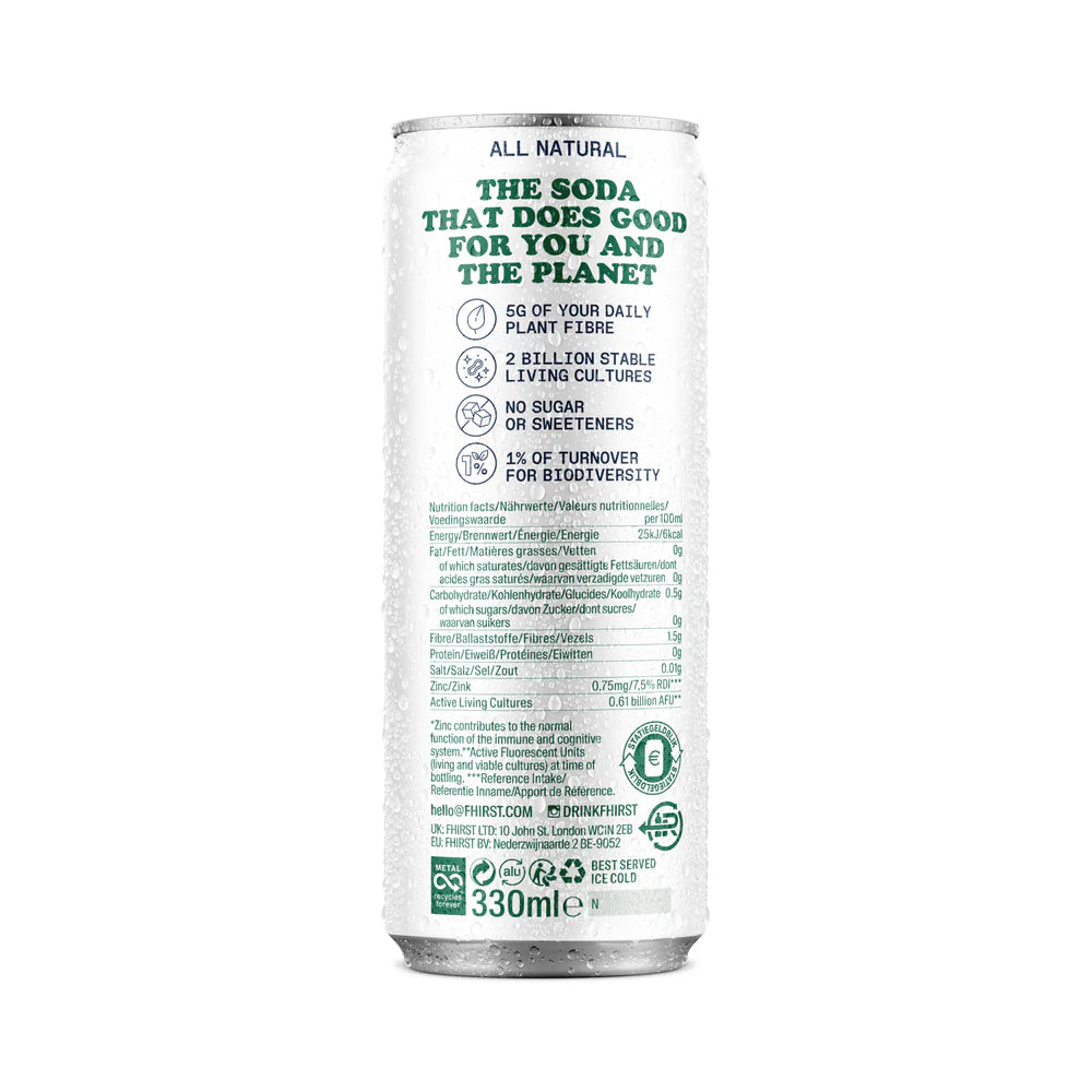 Fhirst Zero Sugar Living Soda - Lemon Lime 330ml