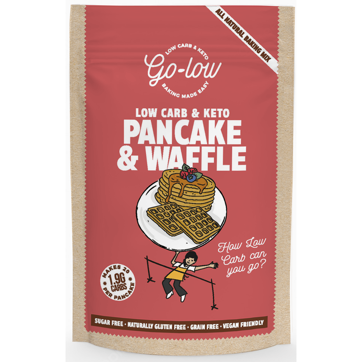 Go-low Keto Pancake & Waffle Low Carb Baking Mix 169g