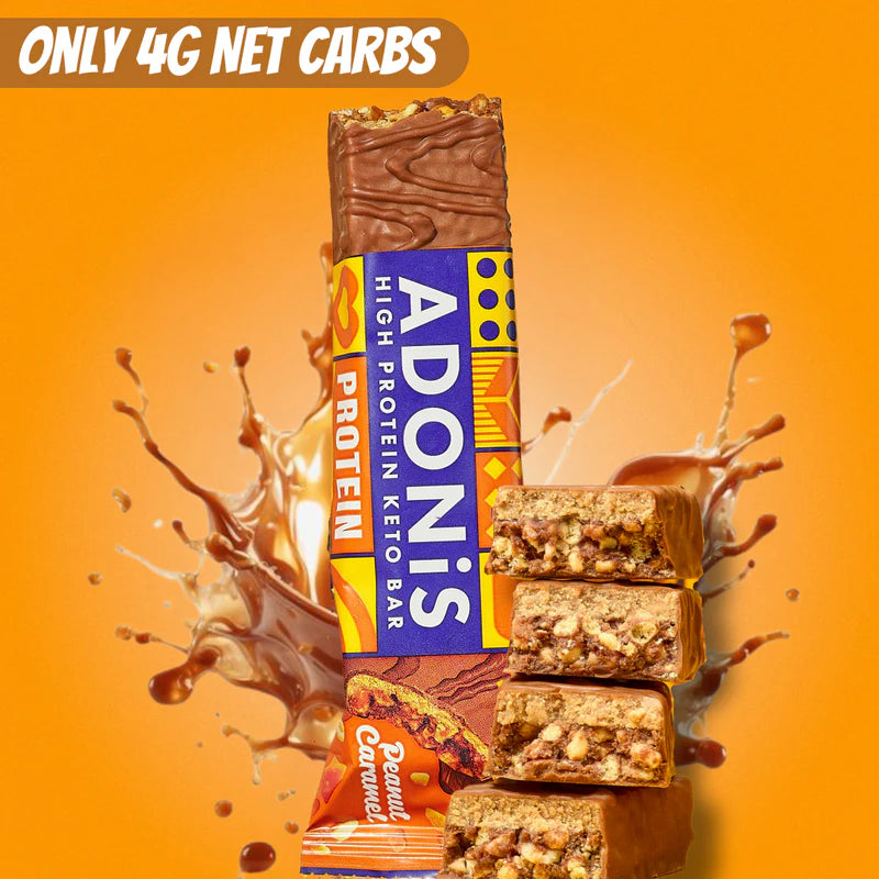 Adonis Peanut Caramel Keto Bar 45g