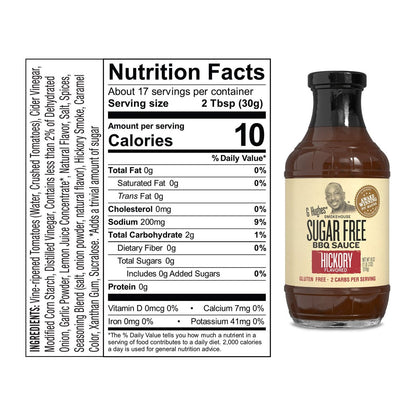 G Hughes Sugar Free BBQ Sauce Hickory 510g