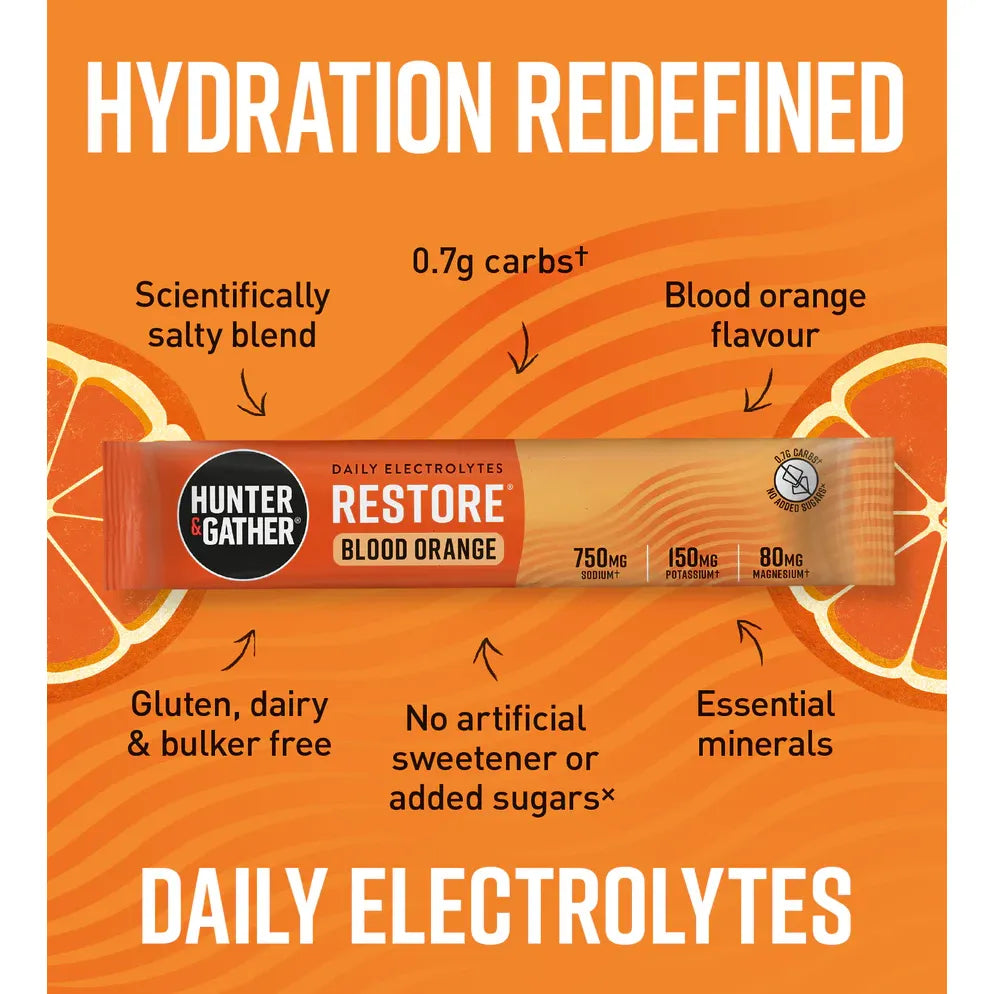 Hunter & Gather Restore Electrolytes - Blood Orange 30 pack