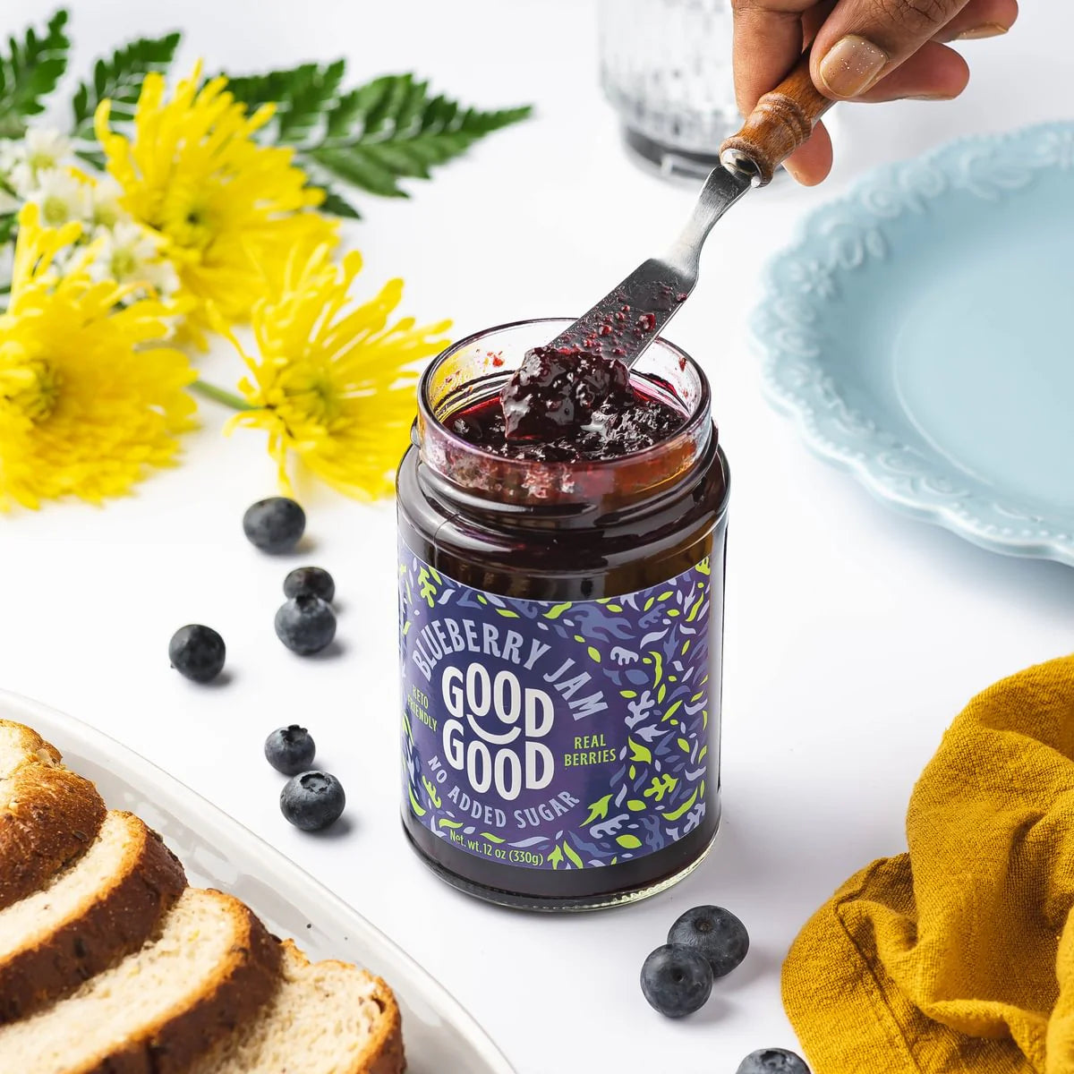 Good Good Keto Jam - Blueberry 330g