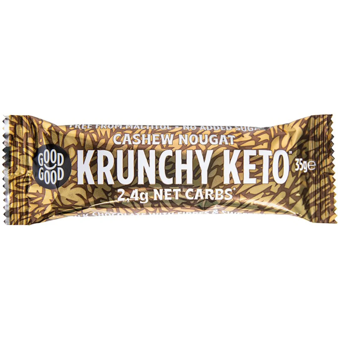 Good Good Krunchy Keto Bar - Cashew Nougat 35g