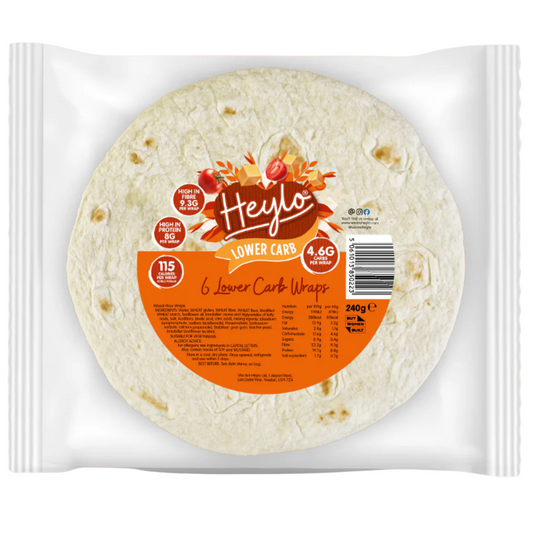 Heylo Lower Carb Wraps - 6 x 40g