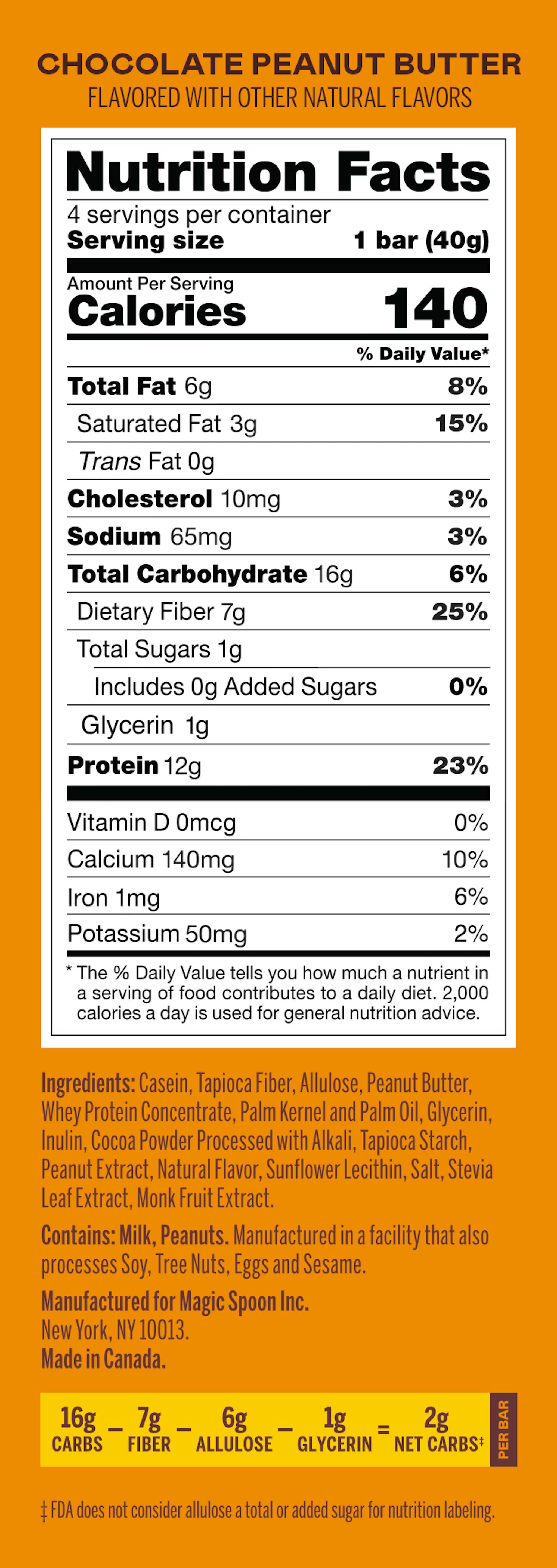 Magic Spoon Treats - Chocolate Peanut Butter Protein Cereal Bar 40g