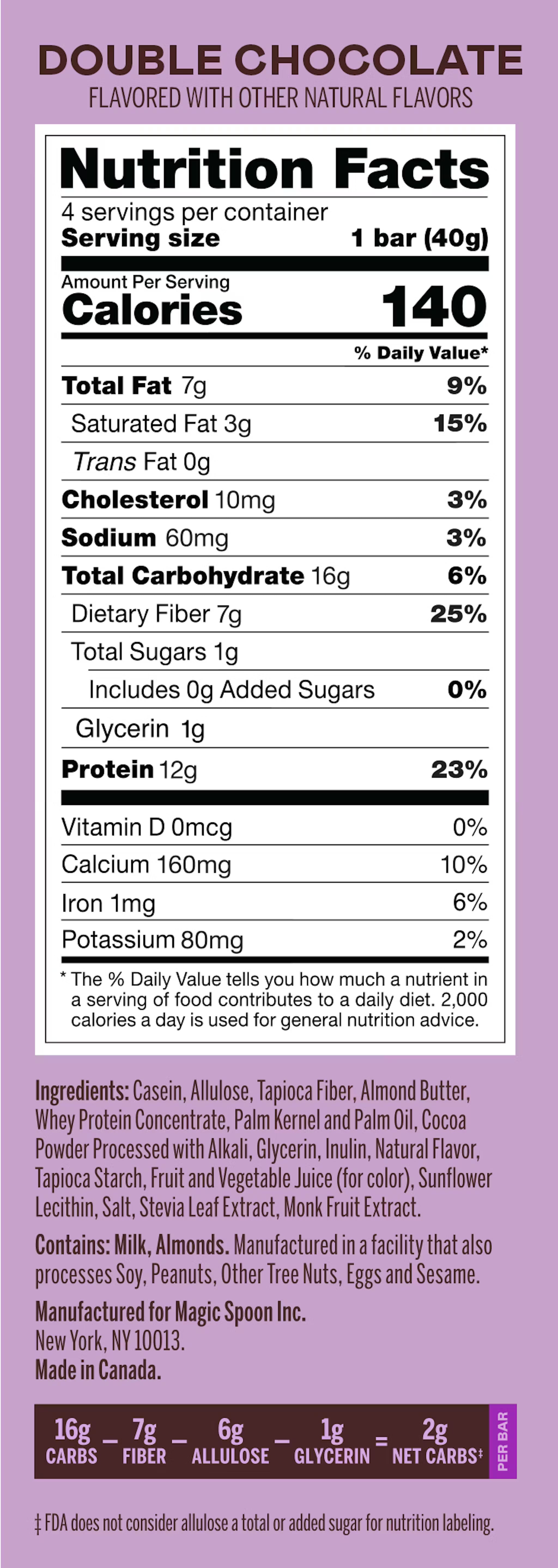 Magic Spoon Treats - Double Chocolate Protein Cereal Bar 40g