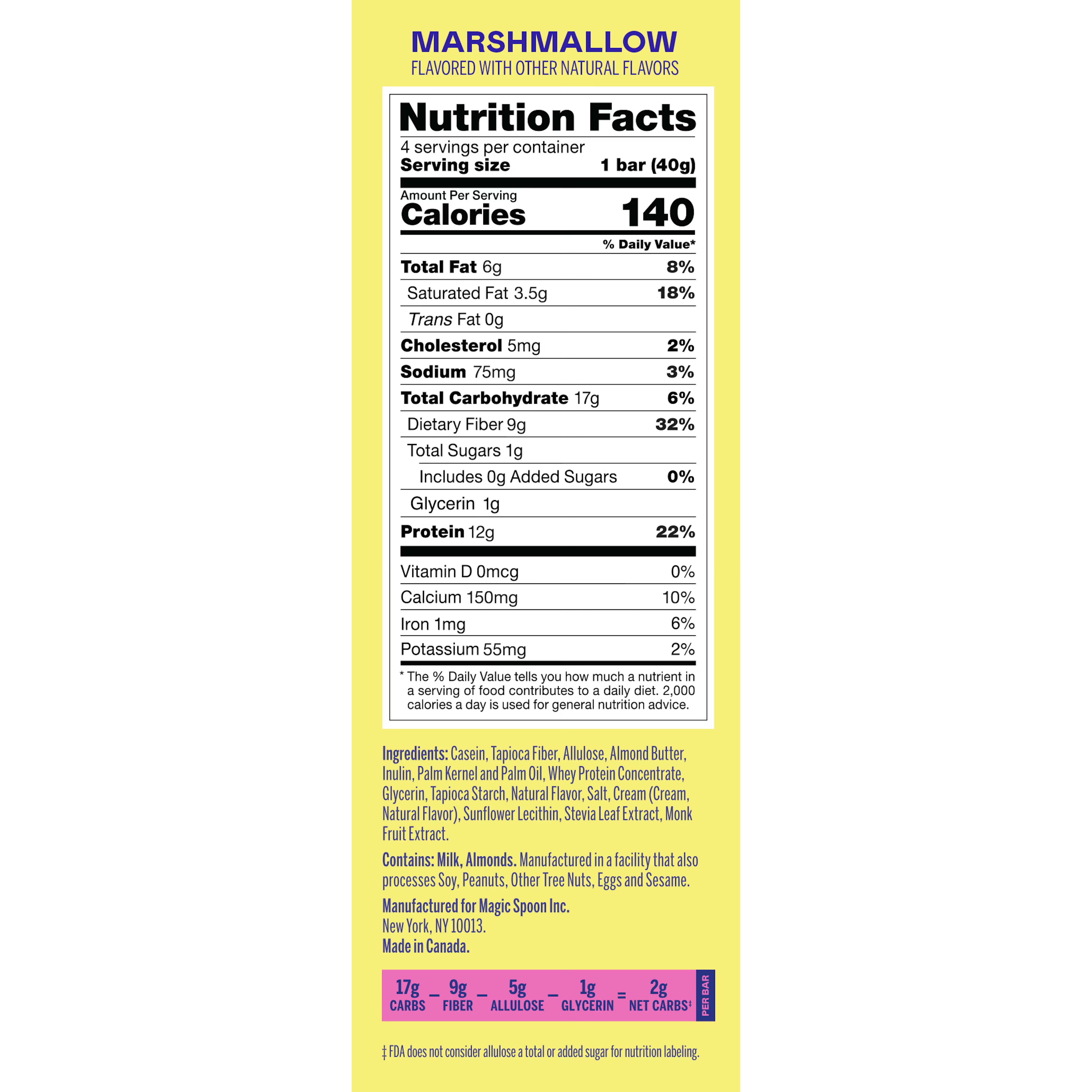 Magic Spoon Treats - Marshmallow Protein Cereal Bar 40g