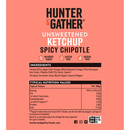 Hunter & Gather Unsweetened Spicy Chipotle Ketchup 350g