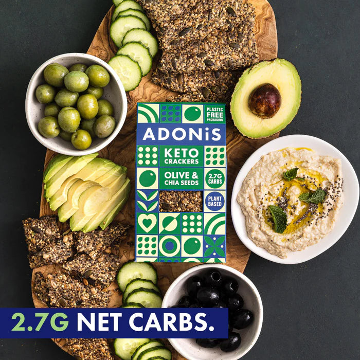 Adonis Olive & Chia Seeds Keto Crackers 60g