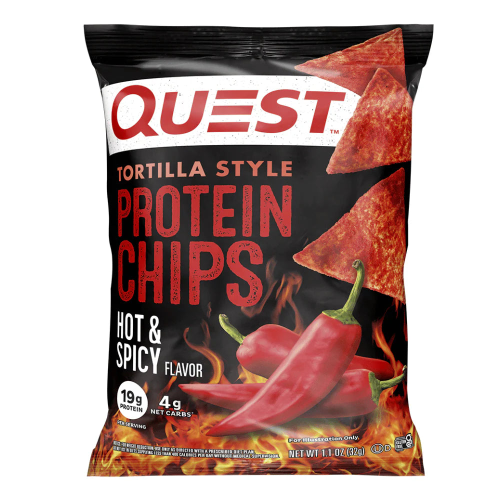 Low Carb Tortilla Chips - Hot & Spicy 32g
