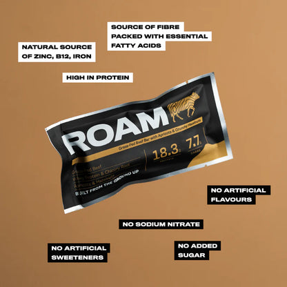 ROAM Apricot & Hazelnut Grass Fed Beef Bar 45g