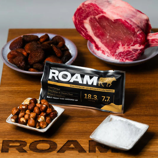 ROAM Apricot & Hazelnut Grass Fed Beef Bar 45g