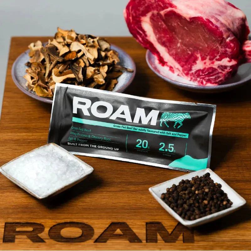 ROAM Salt, Pepper & Porcini Grass Fed Beef Bar 45g