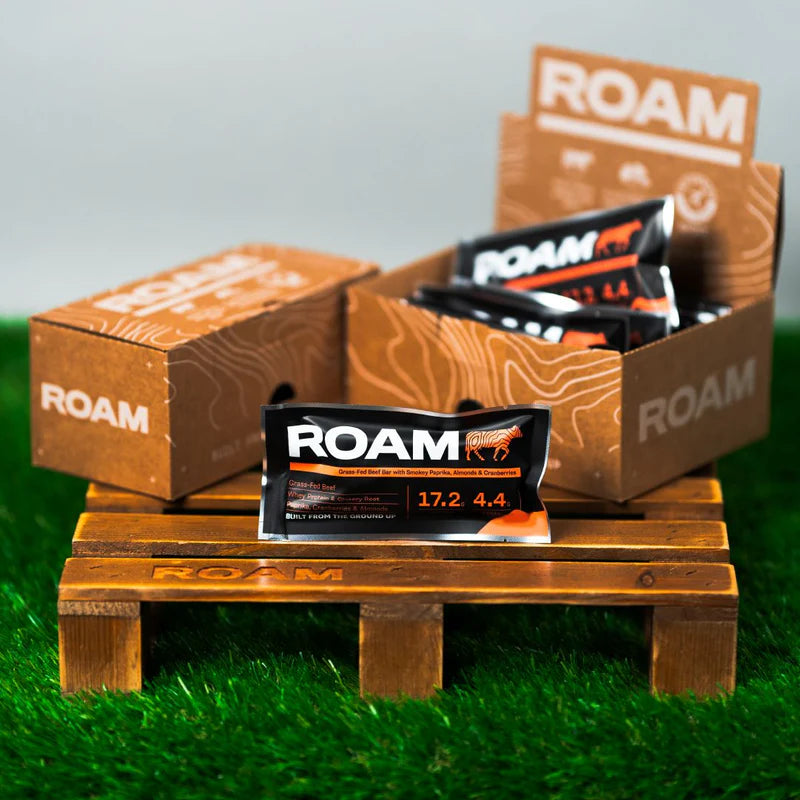 Roam Smoked Paprika, Cranberry & Almond Grass Fed Beef Bar 45g