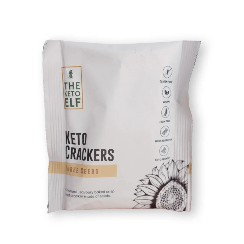 The Keto Elf Low Carb Keto Crackers - Three Seeds 30g