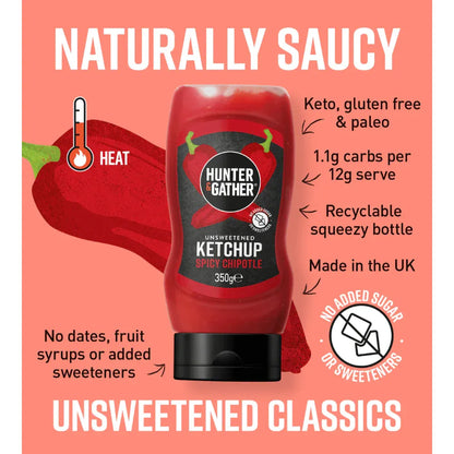 Hunter & Gather Unsweetened Spicy Chipotle Ketchup 350g