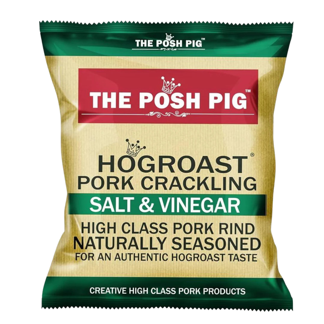 The Posh Pig Pork Crackling - Salt & Vinegar 40g