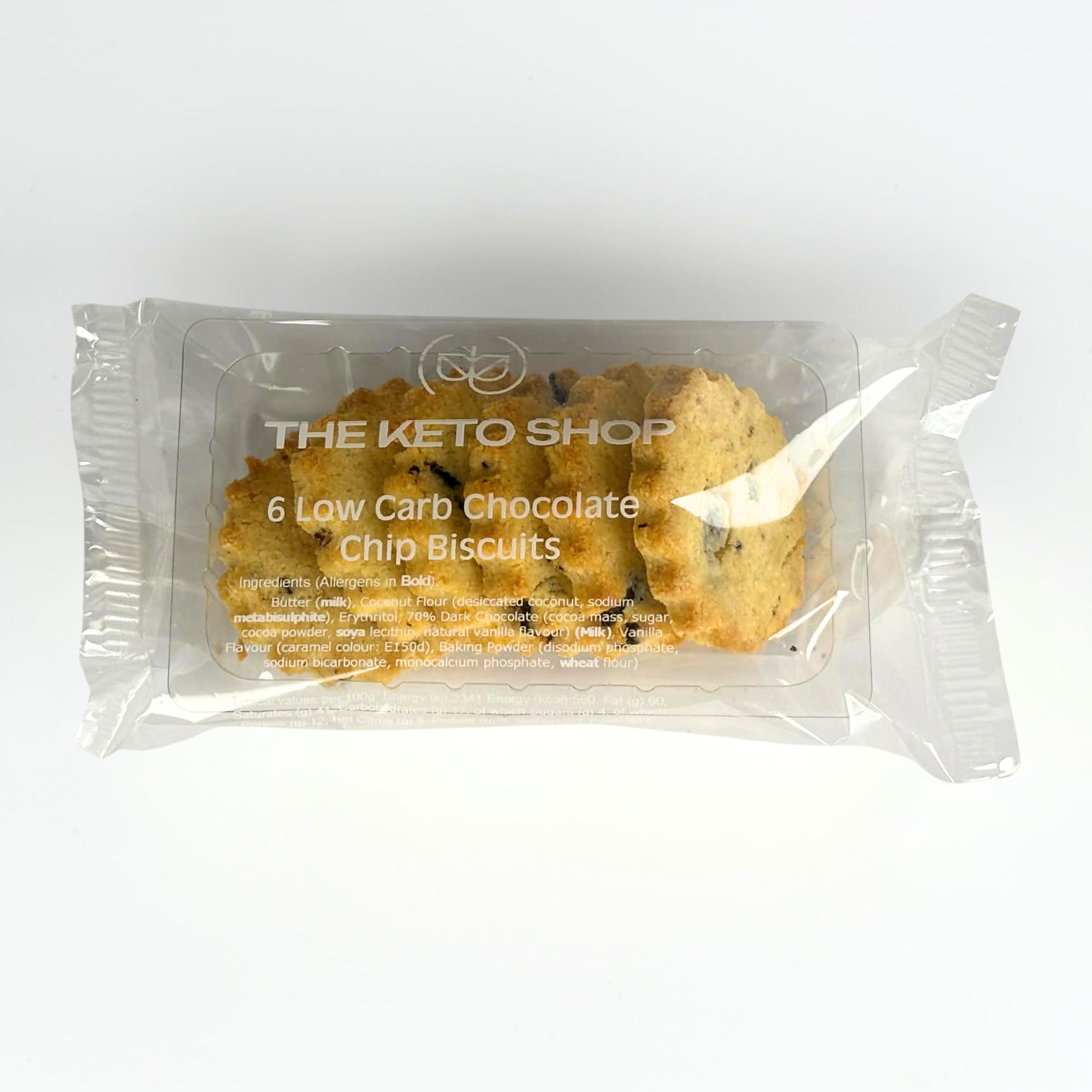 The Keto Shop Low Carb Biscuits - Chocolate Chip (Pack of 6)