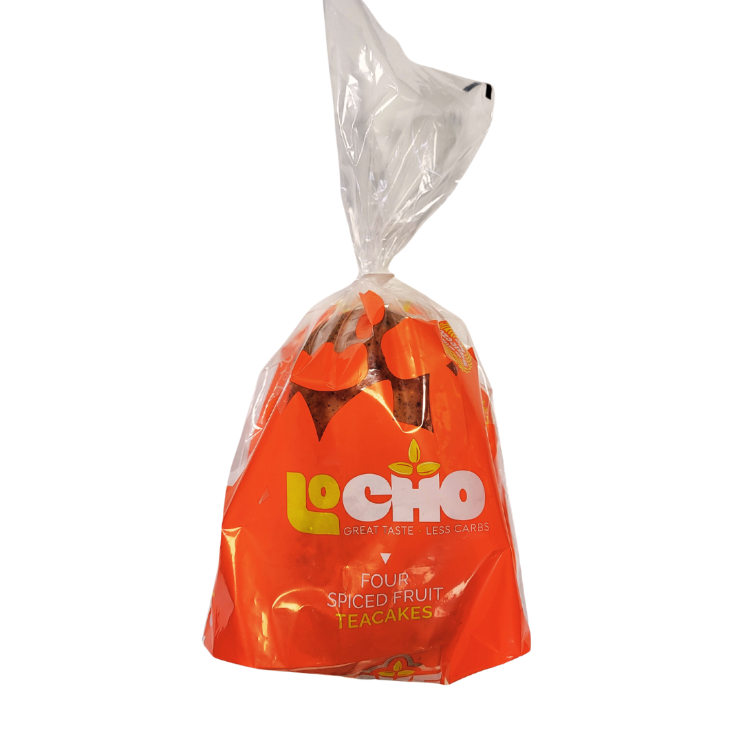 LoCho Lower Carb Spiced Fruit Teacakes - 4 x 65g