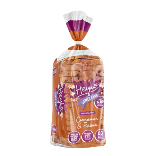 Heylo Cinnamon & Raisin Low Carb Bread Loaf 450g