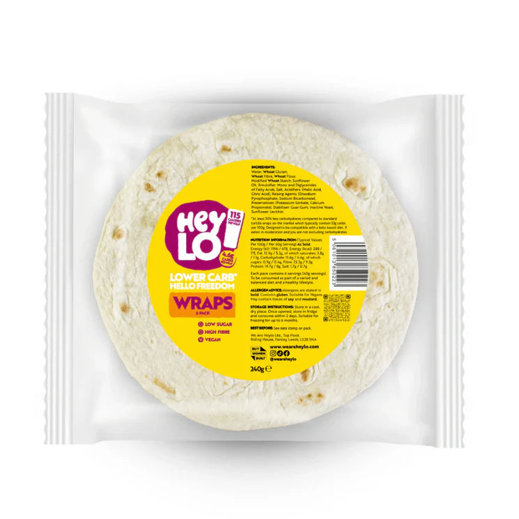 Heylo Lower Carb Wraps - 6 x 40g