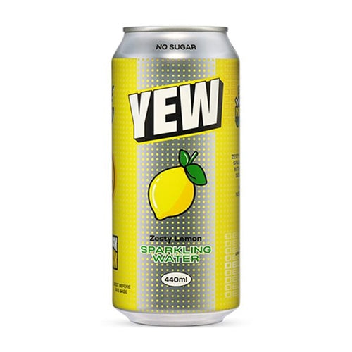 YEW Zesty Lemon No Sugar Sparkling Water 440ml