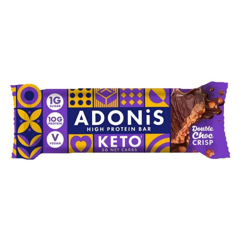 Adonis Double Choc Crisp Keto Bar 45g