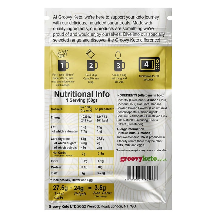 Keto Banana Cake Mug Mix 50g