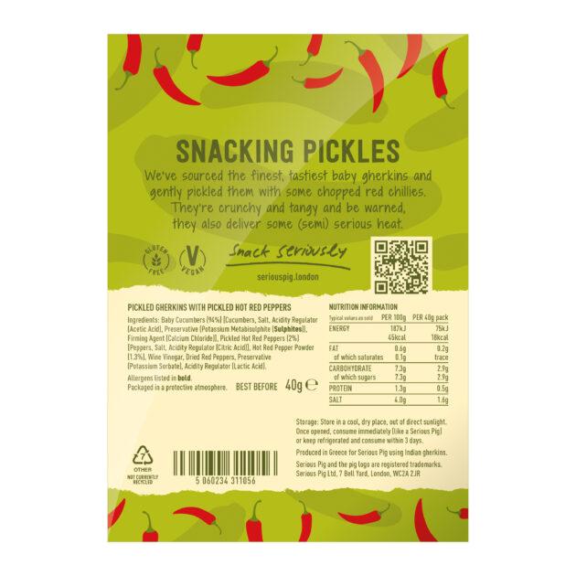 Serious Pig Snacking Pickles Chilli 40g