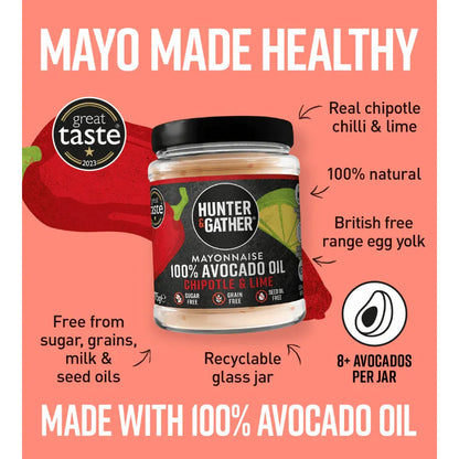 Hunter & Gather Avocado Oil Mayonnaise - Chipotle & Lime 175g
