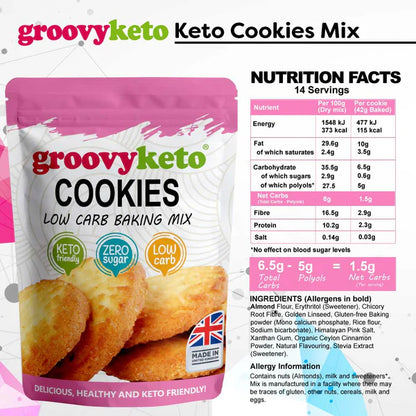 Groovy Keto Cookies Low Carb Baking Mix 255g