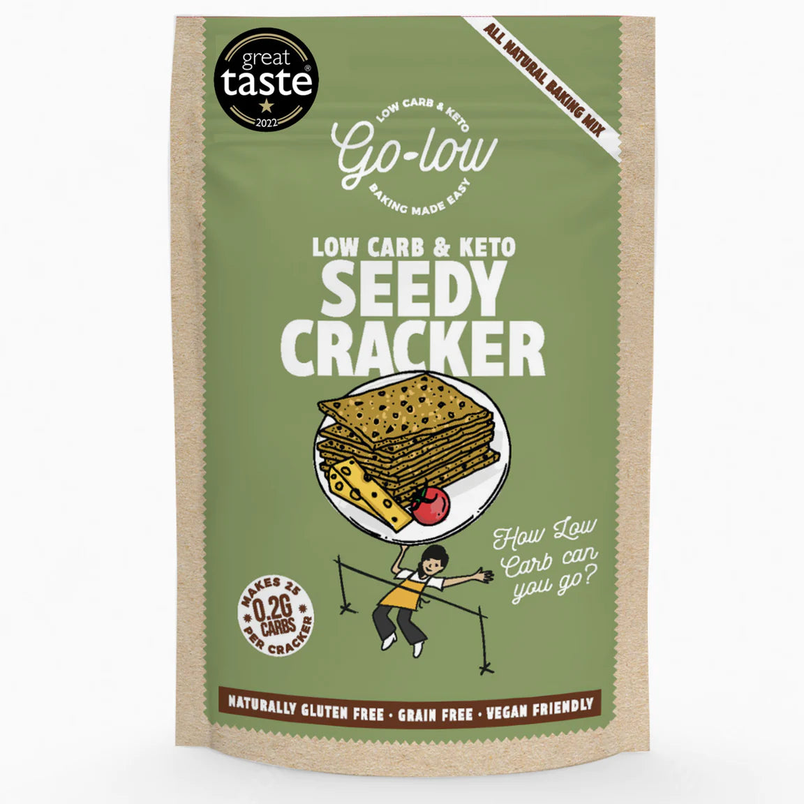 Go-low Keto Seedy Cracker Low Carb Baking Mix 210g