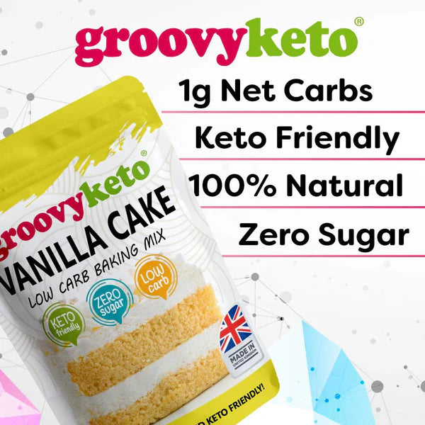Groovy Keto Vanilla Cake Low Carb Baking Mix 260g