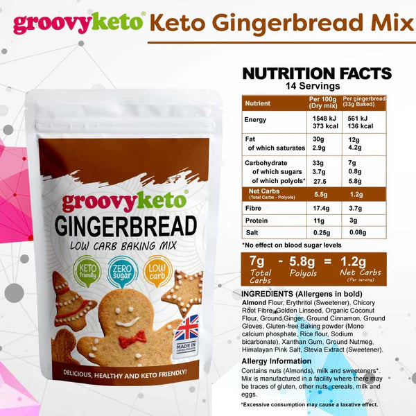 Groovy Keto Gingerbread Low Carb Baking Mix 255g