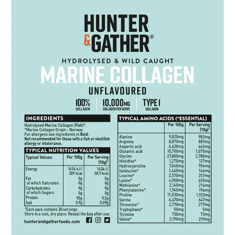 Hunter & Gather Marine Collagen Sachets 150g