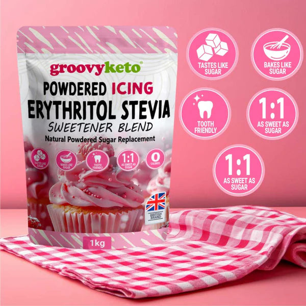 Groovy Keto Powdered Icing Erythritol & Stevia Blend 1kg