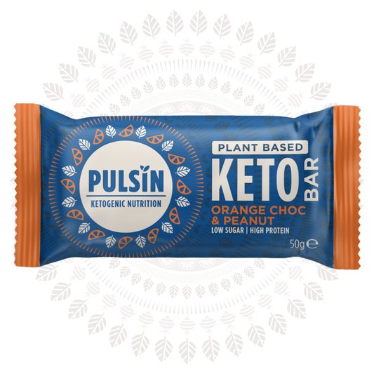 Pulsin Orange Choc & Peanut Keto Bar 50g