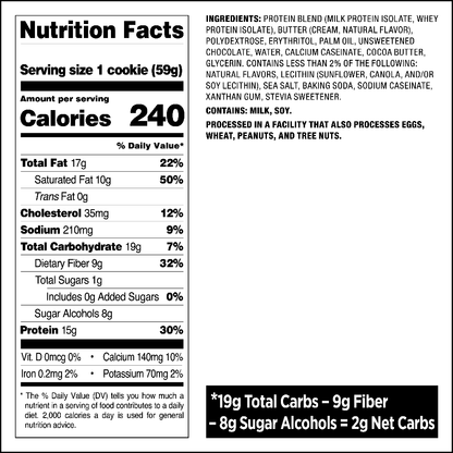 Quest Low Carb Cookie - Chocolate Chip 59g