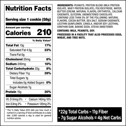 Quest Low Carb Cookie - Peanut Butter Chocolate Chip 58g