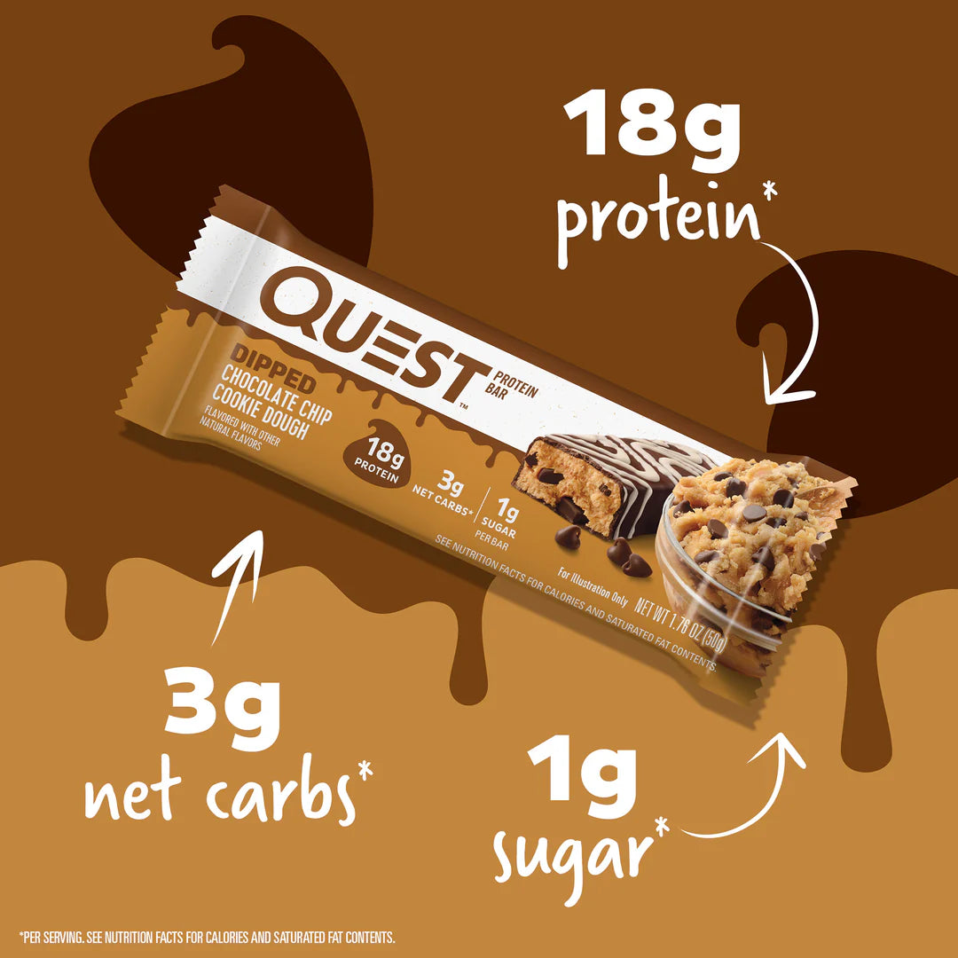 Quest Bar - Dipped Chocolate Chip Cookie Dough 50g