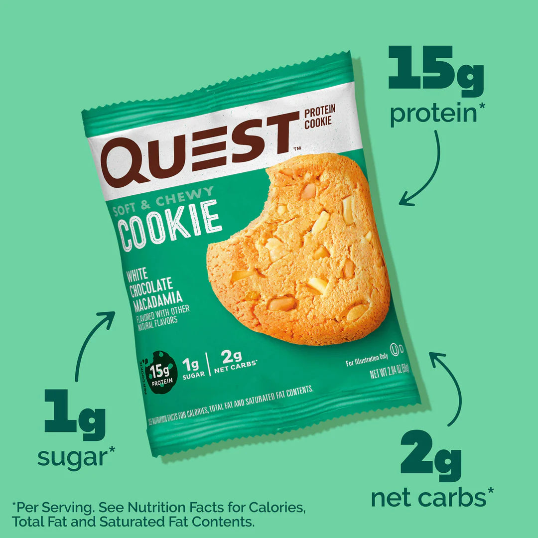 Quest Low Carb Cookie - White Chocolate Macadamia 58g