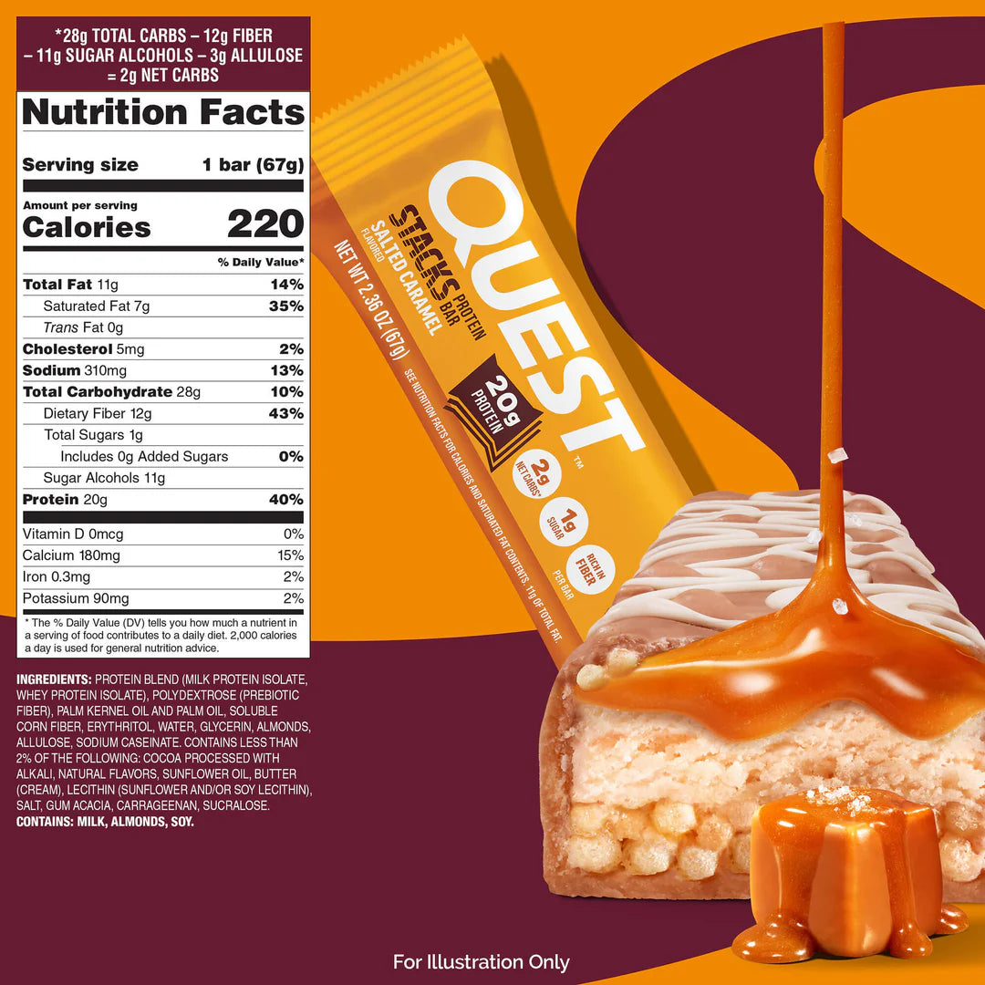 Stacks Bar - Salted Caramel 67g