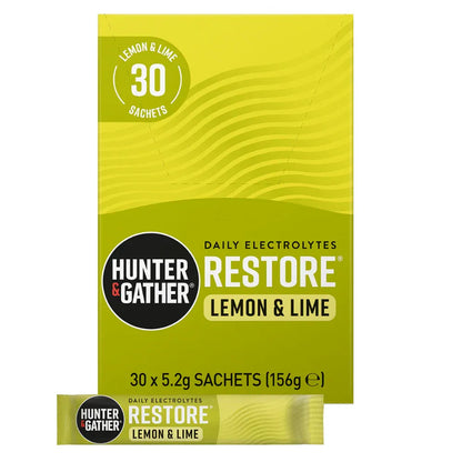 Hunter & Gather Restore Electrolytes - Lemon & Lime 30 pack