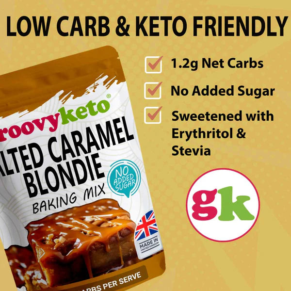 Groovy Keto Salted Caramel Blondie Low Carb Baking Mix 245g