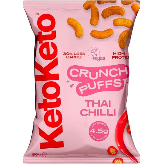 KetoKeto Low Carb Crunch Puffs - Thai Chilli 80g