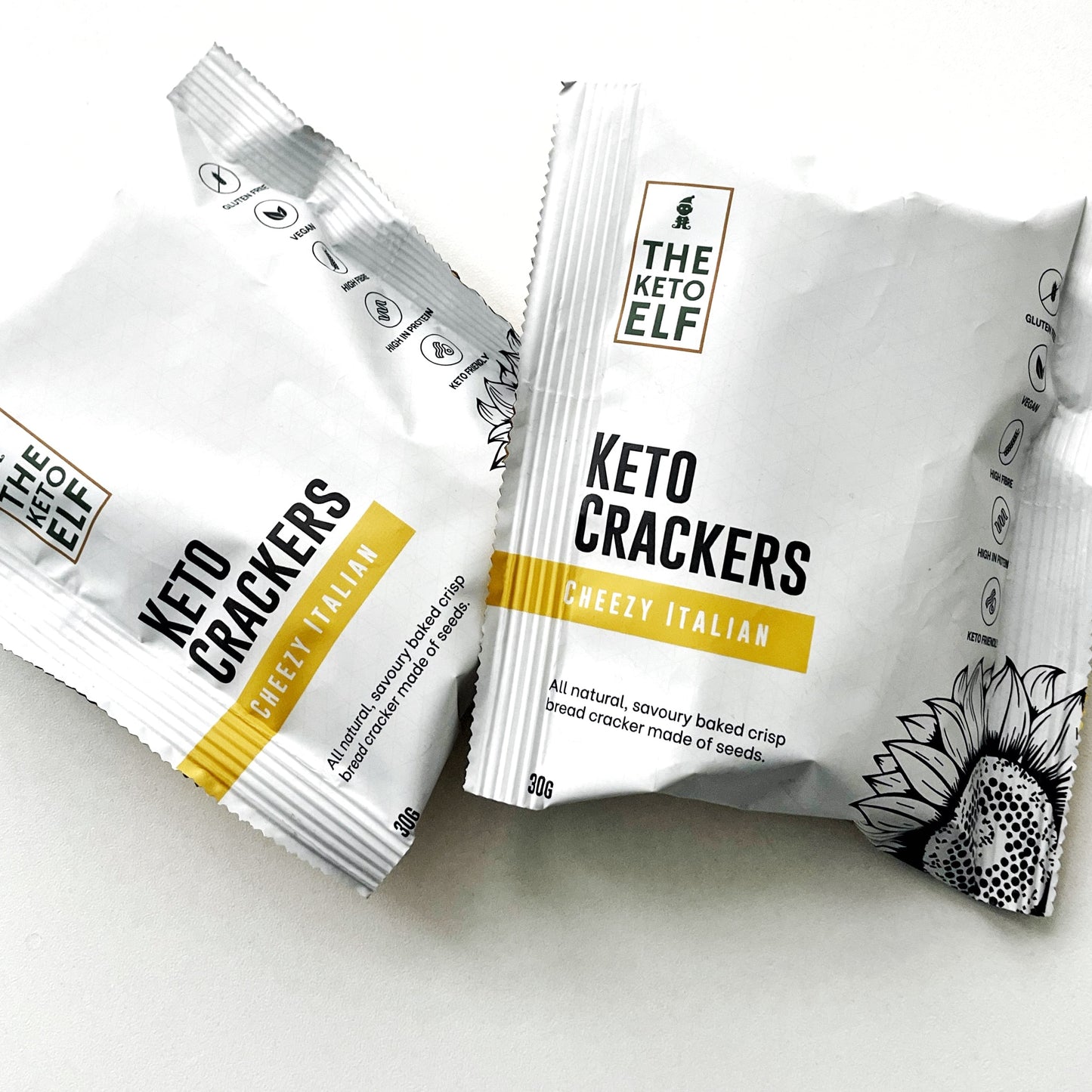 The Keto Elf Low Carb Keto Crackers - Cheezy Italian 30g x 1