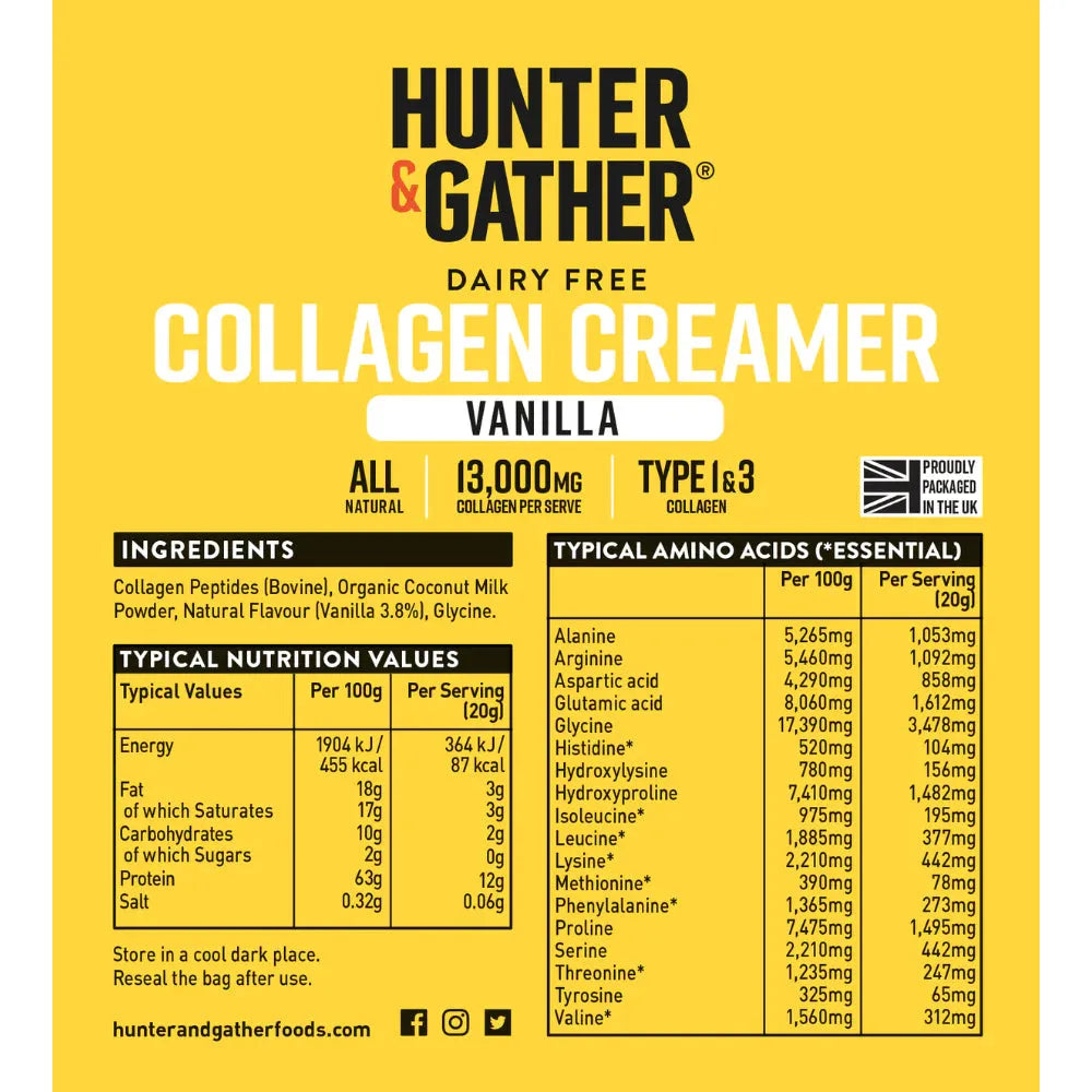 Hunter & Gather Vanilla Collagen Creamer 300g