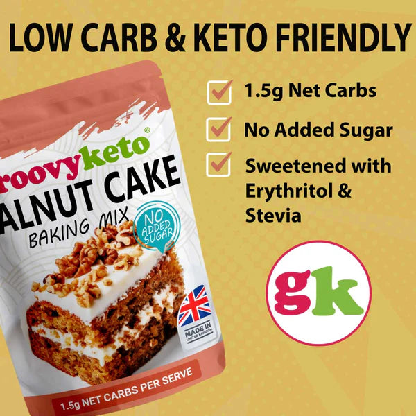 Groovy Keto Walnut Cake Low Carb Baking Mix 280g