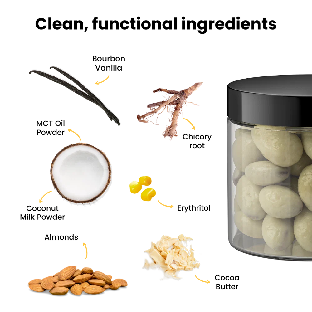 White Chocolate Almonds + MCT 120g